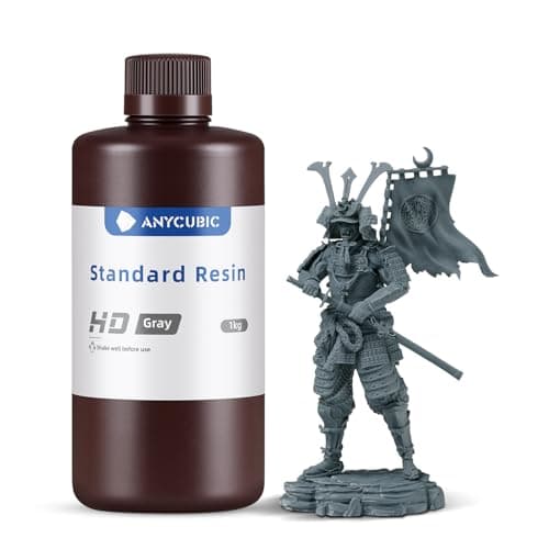 ANYCUBIC imprimante 3D résine rapide LCD photopolymérisant UV 405nm résine photopolymère standard pour l'impression 3D (HD Gris, 1000g)