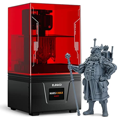 ELEGOO Mars 4 Max MSLA 3D Printer with 9.1-inch 6K Monochrome LCD, Double Cooling Fans, Multiple Print Modes, Printing Size of 7.71x4.81x5.9 in³